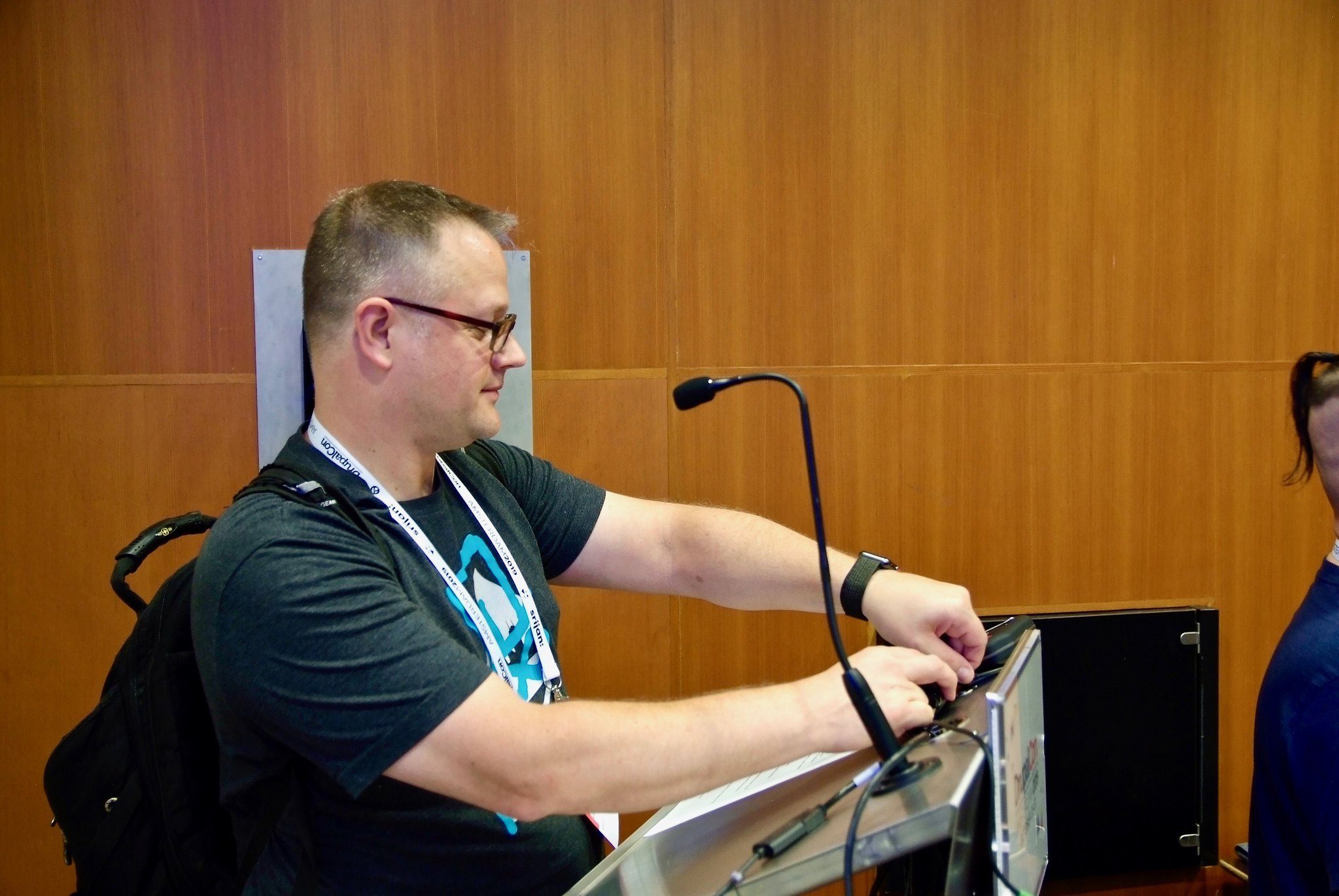 breaking down the equipment at drupalcon amsterdam